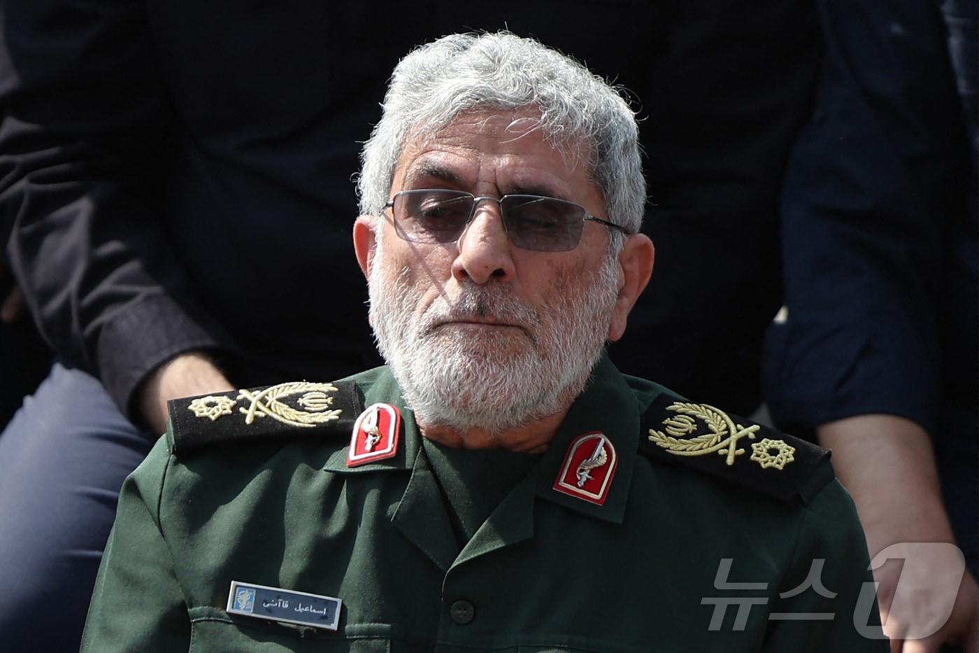 본문 이미지 - 에스마일 카아니 이란 혁명수비대(IRGC) 쿠드스군 사령관 . 2024.10.15. ⓒ AFP=뉴스1