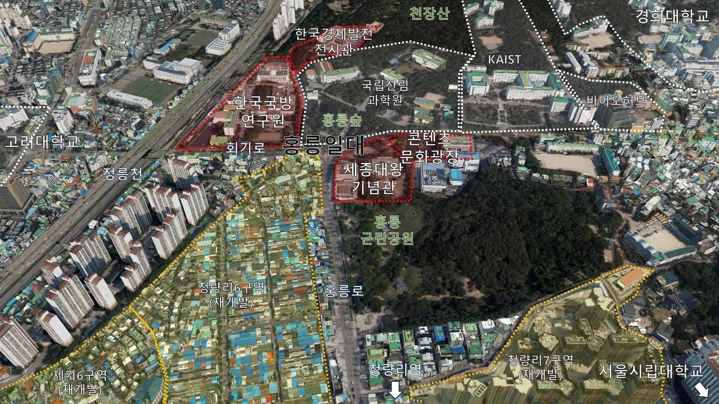 본문 이미지 - 홍릉 일대 지도