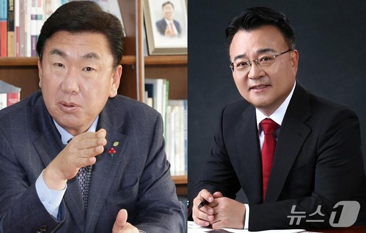 본문 이미지 - 이범석 청주시장(왼쪽)과 서승우 전 충북도 행정부지사.