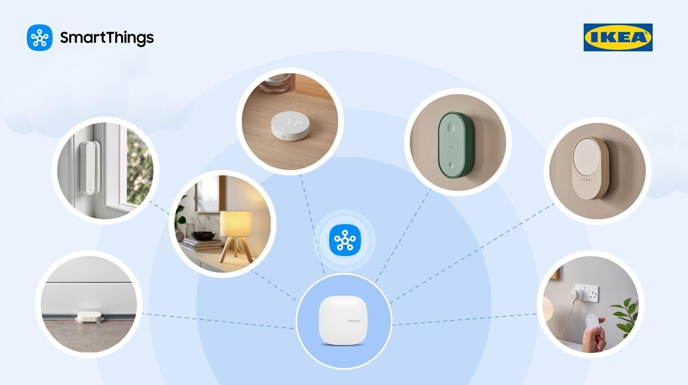 본문 이미지 - 삼성전자의 글로벌 스마트홈 플랫폼 '스마트싱스(SmartThings)'가 글로벌 가구 브랜드 이케아(IKEA) 의 스마트홈 신제품 25종과 한층 강화된 연결성을 구축한다.(삼성전자 제공)
