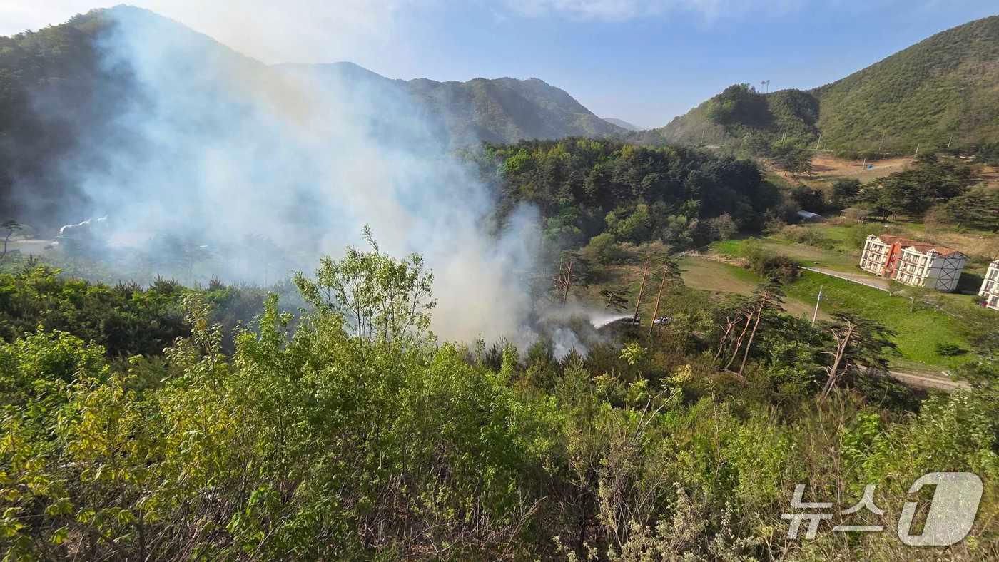 본문 이미지 - 양양 서면 산불 현장.(강원도소방본부 제공, 재판매 및 DB 금지) 2026.4.21/뉴스1