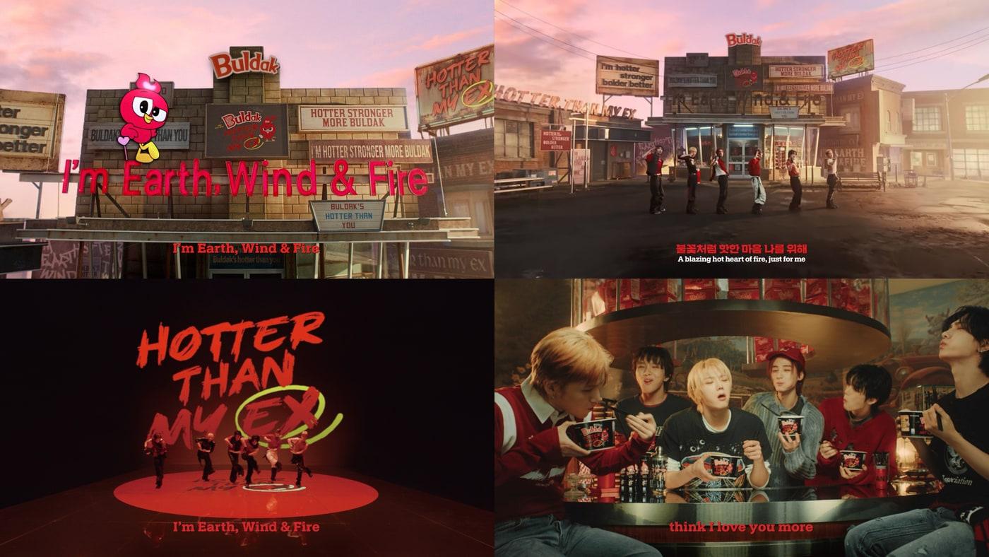 본문 이미지 - 삼양식품의 글로벌 캠페인 'Hotter Than My EX'의 뮤직비디오.(삼양식품 제공)
