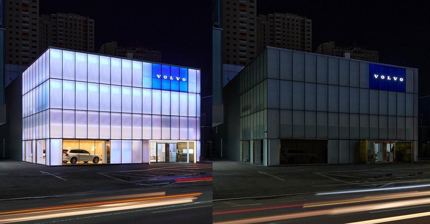 본문 이미지 - 볼보자동차코리아가 매년 4월 22일 지구의 날을 맞아 진행하는 전국 전시장·서비스센터 소등 캠페인에 동참한 모습(자료사진. 볼보자동차코리아 제공). 2026.4.21.