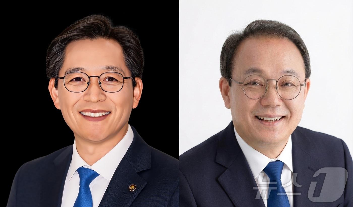 본문 이미지 - 우승희, 최영열 영암군수 후보 ⓒ 뉴스1 김태성 기자