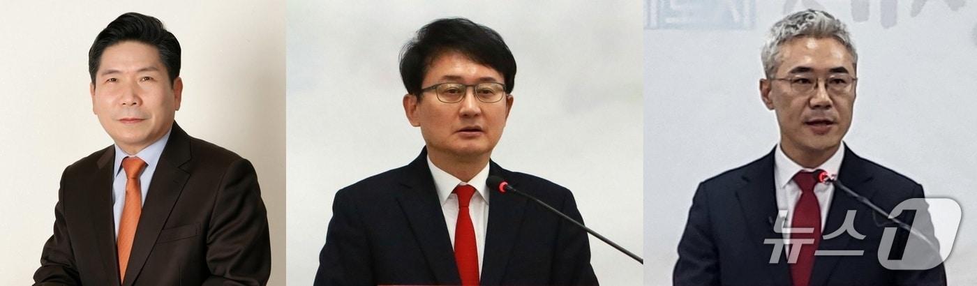 본문 이미지 - 왼쪽부터 제천시장 선거에 출마한 김창규·이충형·이재우 예비후보(자료사진)