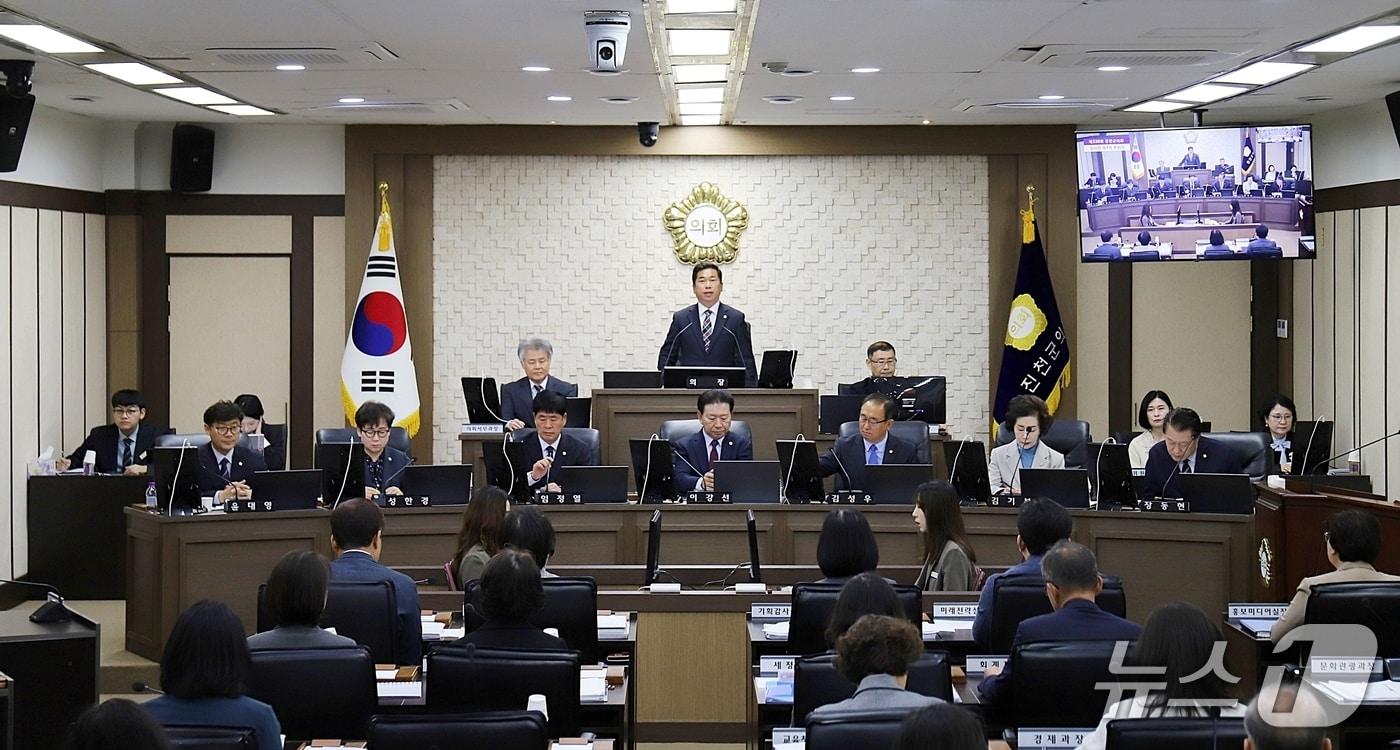 본문 이미지 - 진천군의회 336회 임시회 1차 본회의 모습(진천군의회 제공. 재판매 및 DB금지)