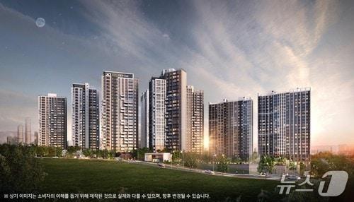 본문 이미지 -  노량진 '라클라체자이드파인' 조감도 (GS건설 제공) 뉴스1ⓒ news1  