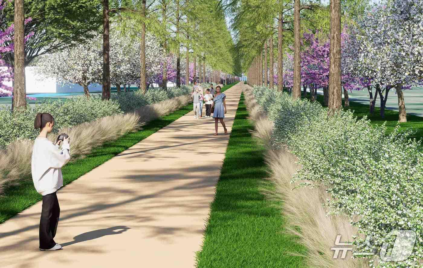 본문 이미지 - 군산시 사정삼거리~옛 개정역 역사치유길 조성계획 조감도./뉴스1