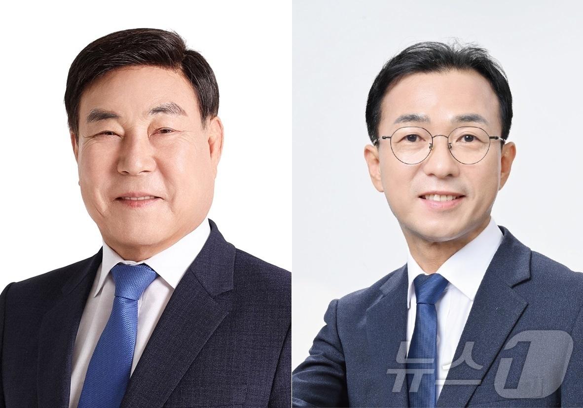 본문 이미지 - 더불어민주당 전남 여수시장 결선에 진출한 김영규, 서영학 후보(왼쪽부터) ⓒ 뉴스1 김성준 기자