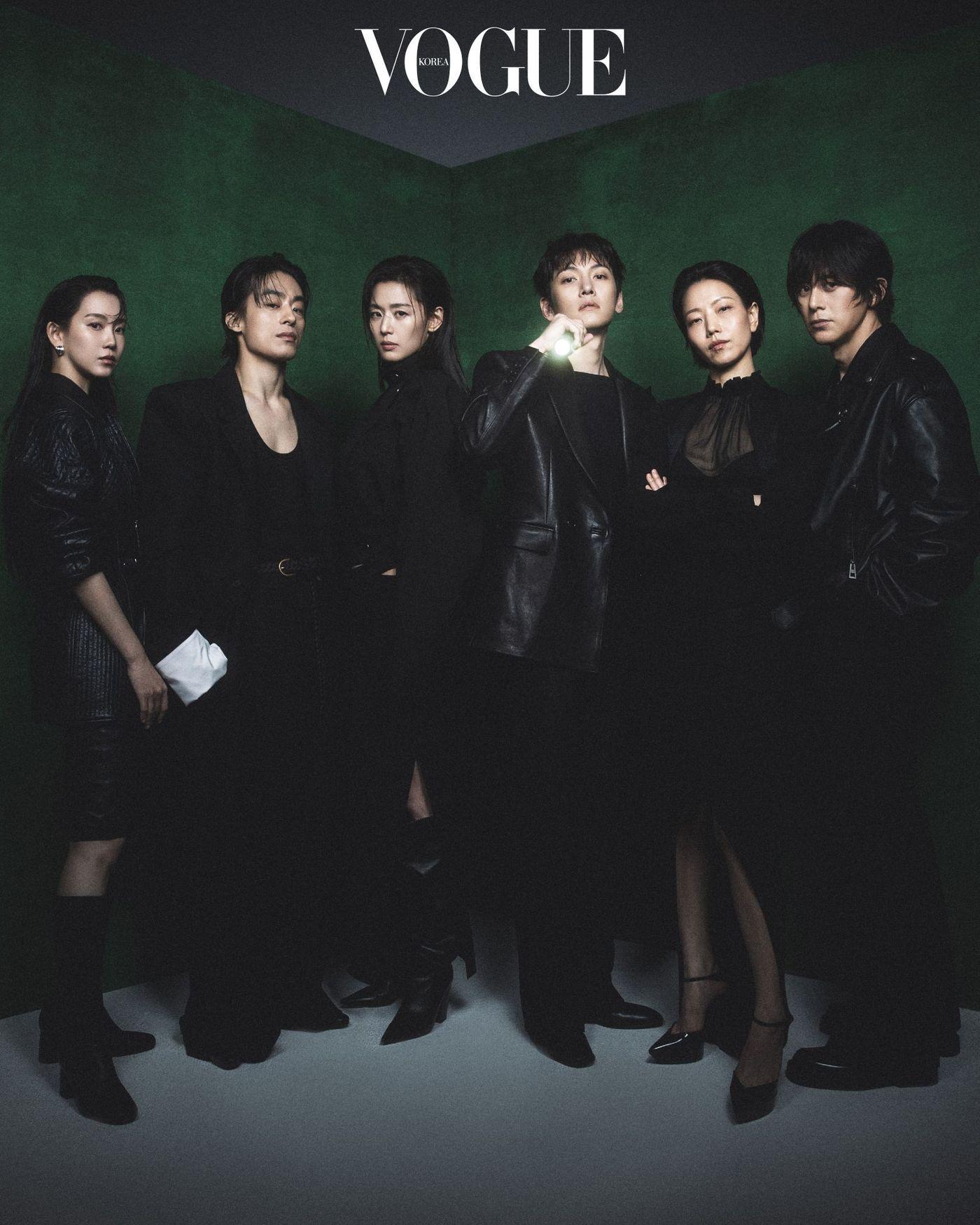 본문 이미지 - '군체' 전지현, 구교환, 지창욱, 신현빈, 김신록, 고수(보그코리아 제공)