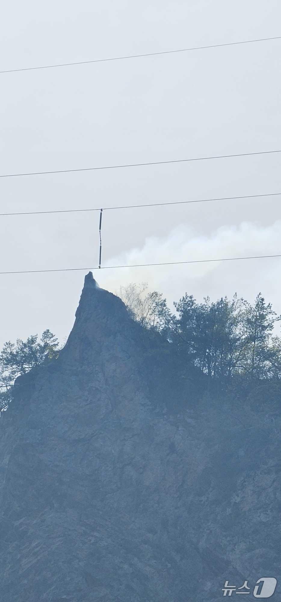 본문 이미지 - 태백 장성동 산불현장.(강원도 산불방지센터 제공, 재판매 및 DB 금지) 2026.4.23/뉴스1