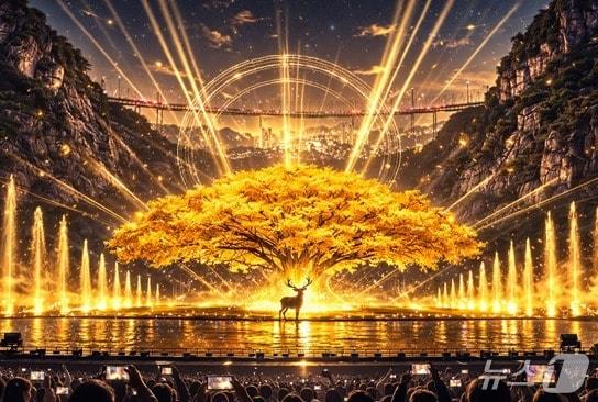 본문 이미지 - 강원 원주 간현관광지 나오라쇼 홍보 사진 자료. (원주시시설관리공단 제공. 재판매 및 DB금지) 2026.4.23./뉴스1