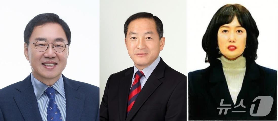 본문 이미지 - 강원 속초시장 선거에서 맞붙을 예정인 김철수 더불어민주당 예비후보(사진 왼쪽)와 이병선 국민의힘 예비후보(가운데), 염하나 무소속 예비후보.(정당 기호 순. 뉴스1 DB, 재판매 및 DB 금지)