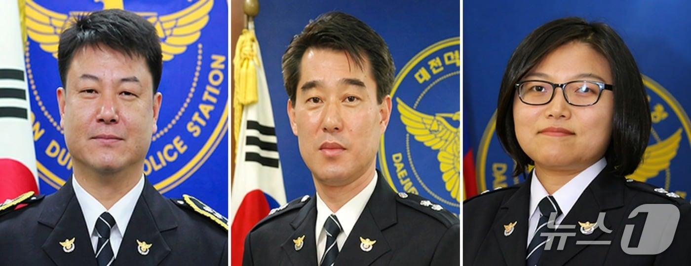 본문 이미지 - 대전경찰청 총경 승진 내정자. 왼쪽부터 김재춘·김항수·신승주 경정(대전경찰청 제공)/뉴스1