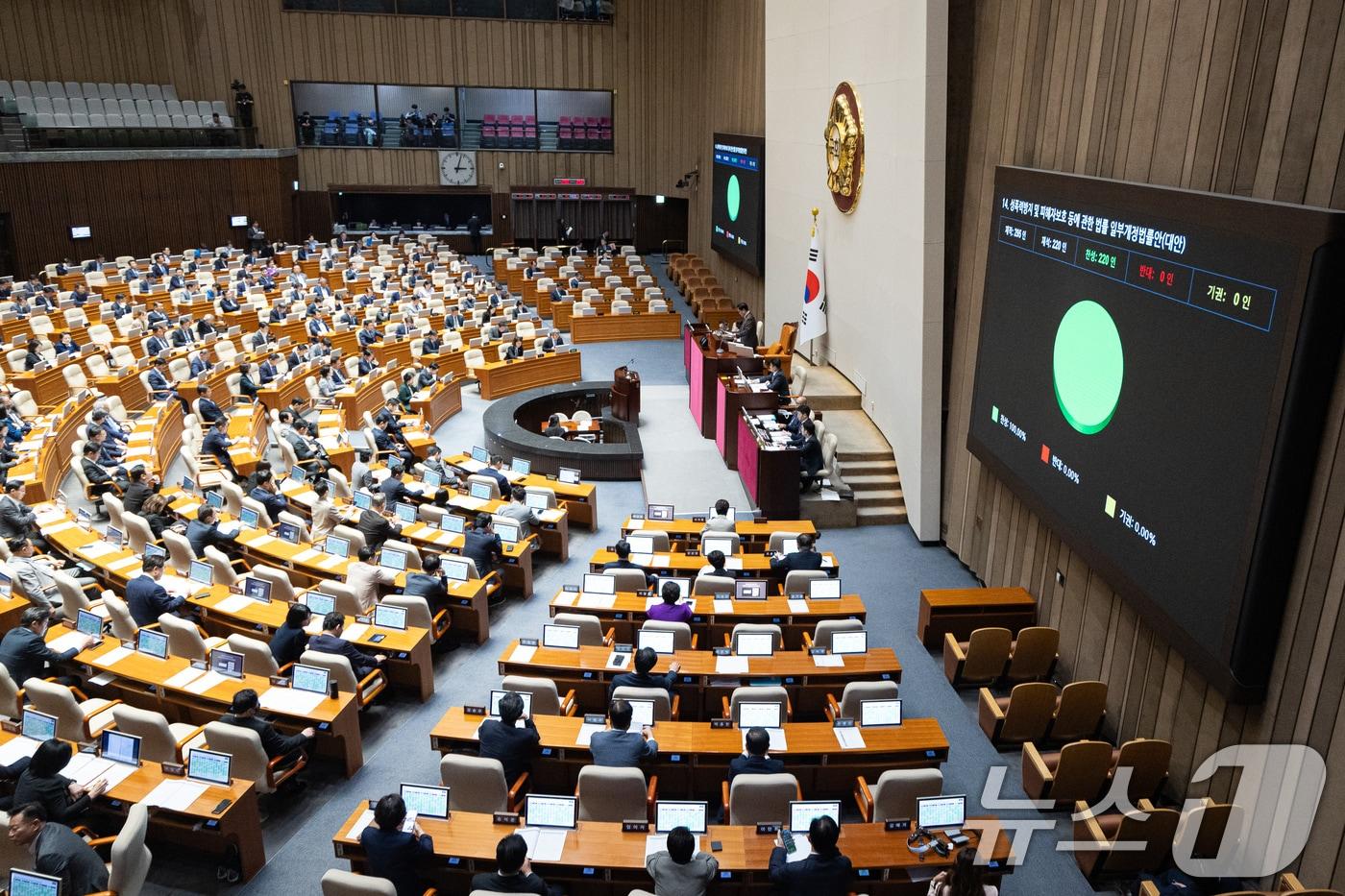 본문 이미지 - 서울 여의도 국회에서 본회의가 진행되고 있다. ⓒ 뉴스1 유승관 기자