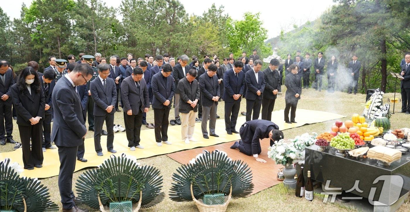 본문 이미지 - 세명대학교 설립자 고 민송(民松) 권영우 박사의 20주기 추모식(세명대 제공. 재판매 및 DB금지) 