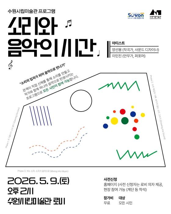 본문 이미지 - '소리와 음악의 시간' 포스터 (수원시립미술관 제공)