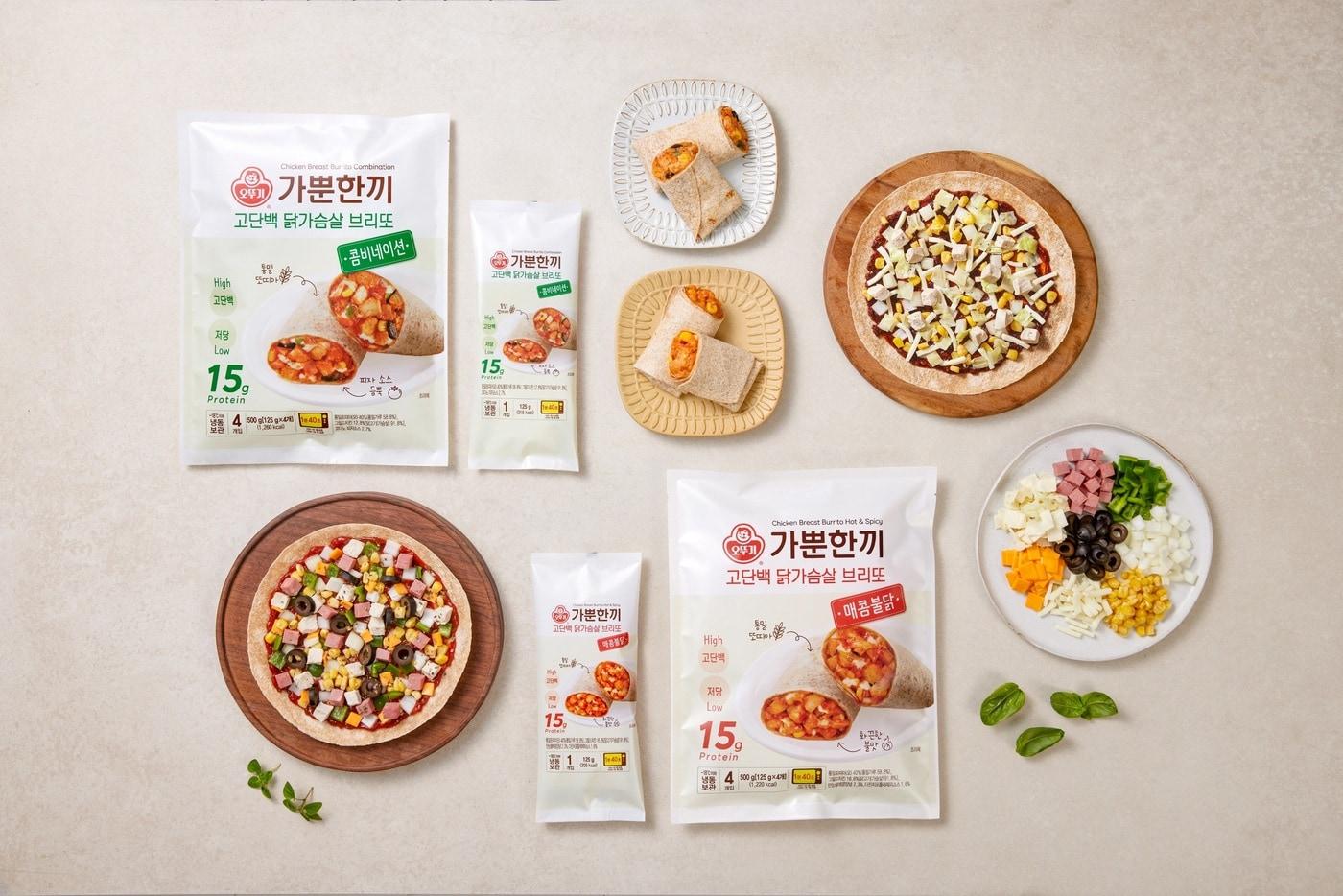 본문 이미지 - '가뿐하니 고단백 닭가슴살 브리또' 제품 이미지.(오뚜기 제공)