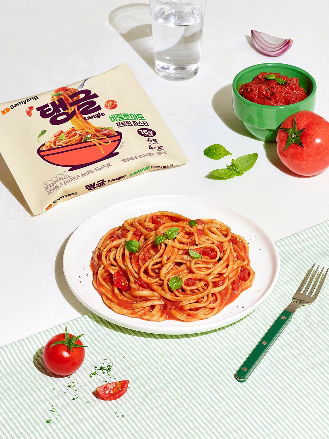 본문 이미지 - 탱글 신제품 바질토마토 프로틴파스타.(삼양식품 제공)
