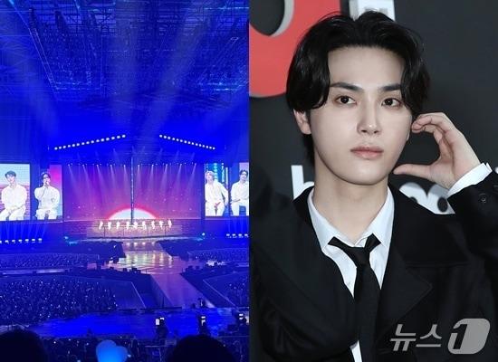 본문 이미지 - 더보이즈 콘서트를 관람한 주학년/인스타그램 스토리 캡처 및 ⓒ 뉴스1DB