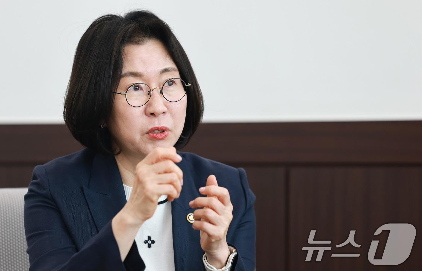 본문 이미지 - 이미선 기상청장이 27일 오전 서울 동작구 기상청에서 뉴스1과 인터뷰를 갖고 있다. ⓒ 뉴스1 임세영 기자