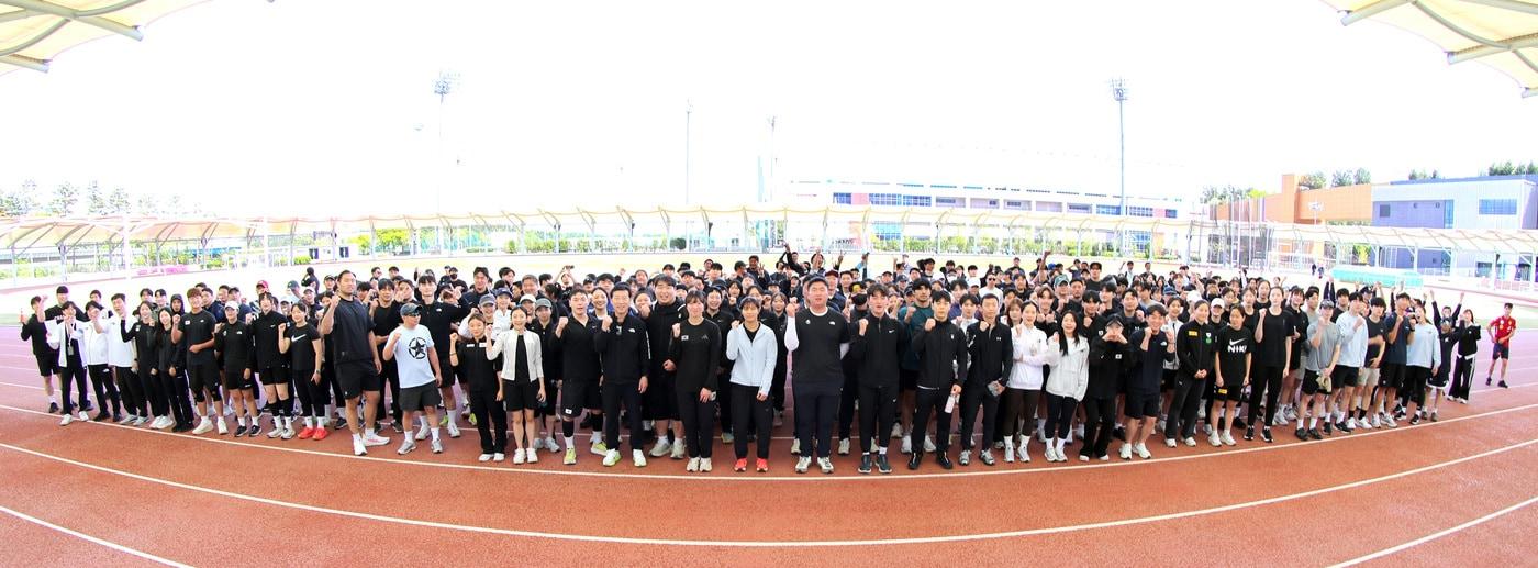 본문 이미지 - 국가대표 선수들이 트레일러닝 훈련을 진행했다. (대한체육회 제공)