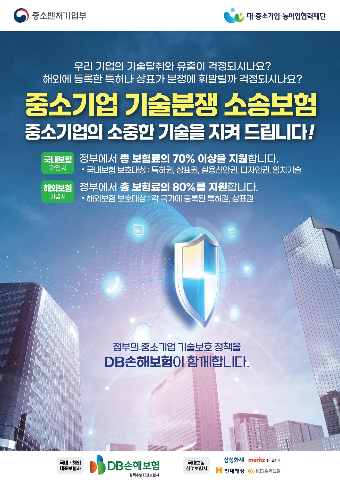 본문 이미지 - '중소기업 기술분쟁 보험' 대표 보험사로 DB손해보험이 선정됐다.(DB손해보험 제공)