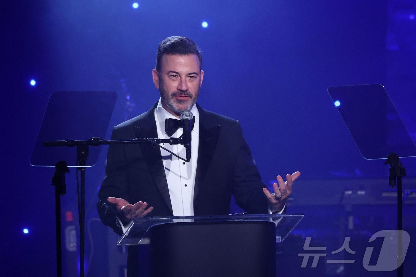 본문 이미지 - 미국 유명 방송 진행자이자 코미디언 지미 키멀. 2025.02.01.<자료사진> ⓒ AFP=뉴스1