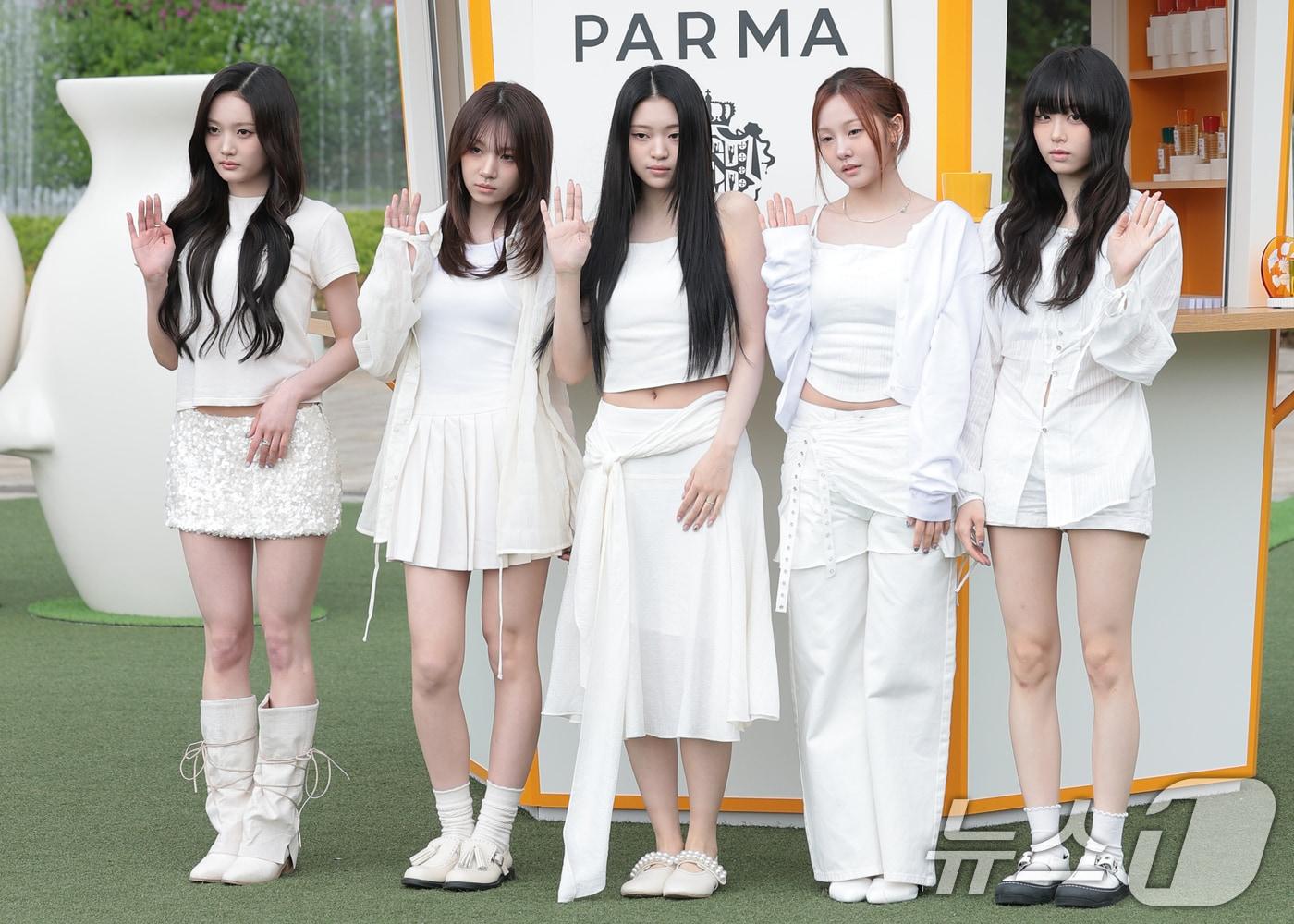 본문 이미지 - 키비츠 유이(왼쪽부터)와 지원, 예슬, 주원, 유나 2026.4.28 ⓒ 뉴스1 권현진 기자