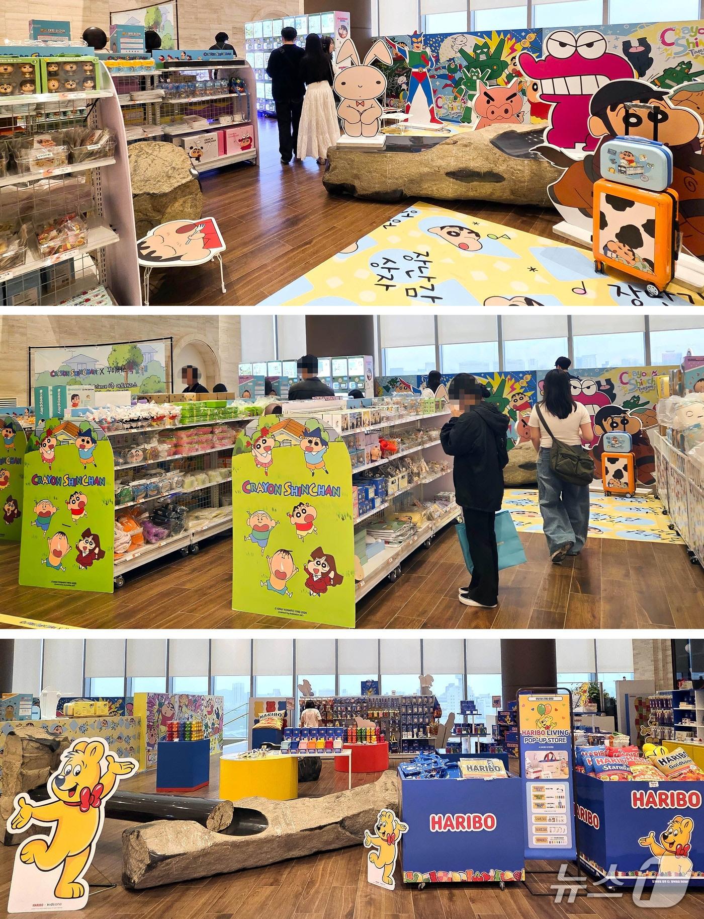 본문 이미지 - 사진은 짱구 팝업과 하리보 리빙 팝업 모습. (대전신세계제공, 재판매 및 DB 금지) 2026.4.28/뉴스1