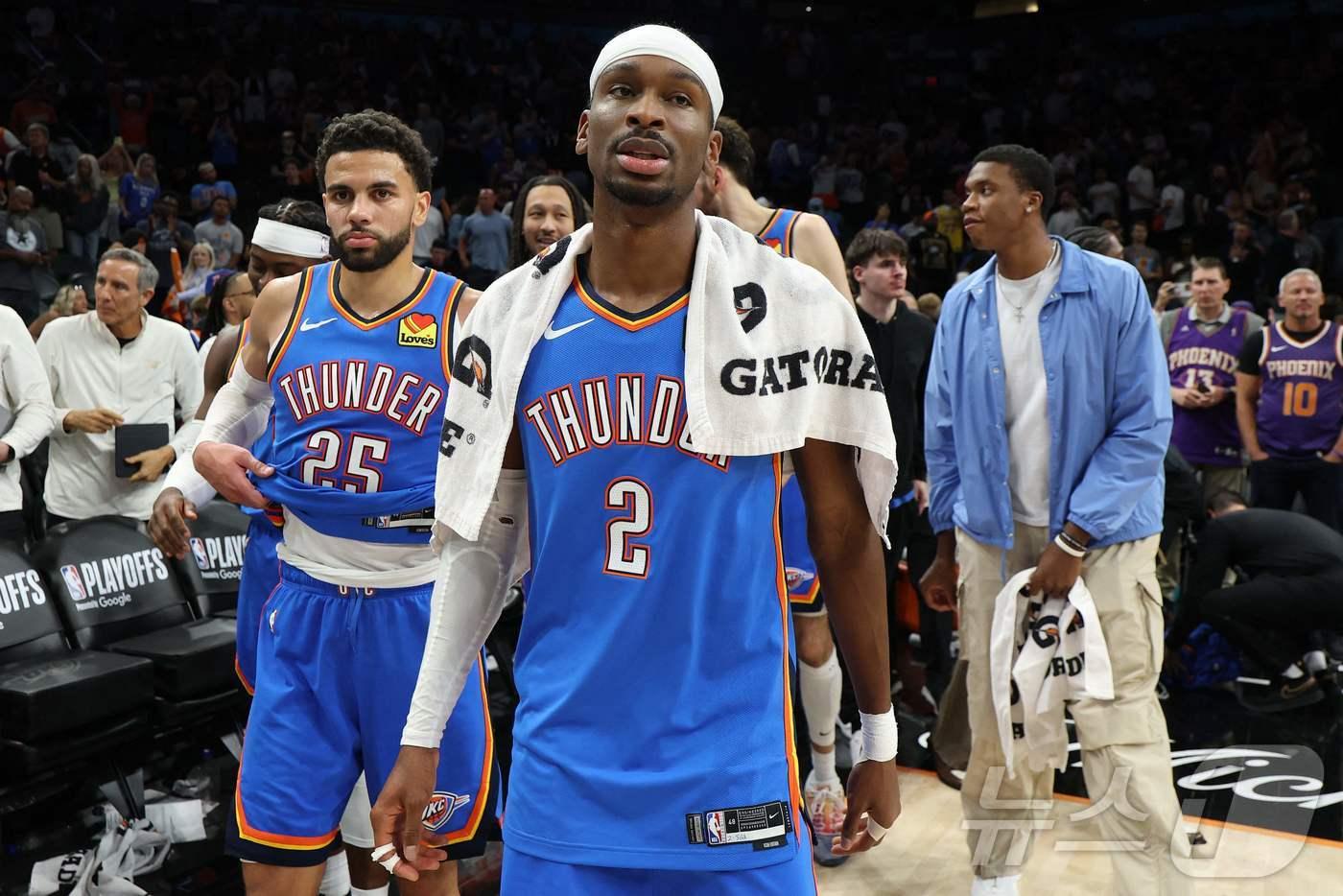 본문 이미지 - NBA 오클라호마시티가 플레이오프 2라운드에 진출했다. ⓒ AFP=뉴스1