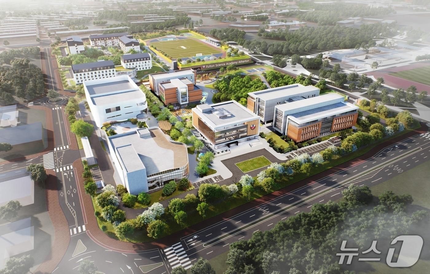 본문 이미지 -  풀턴 사이언스 아카데미 애서튼 캠퍼스 조감도.(JDC 제공. 재판매 및 DB 금지)/뉴스1