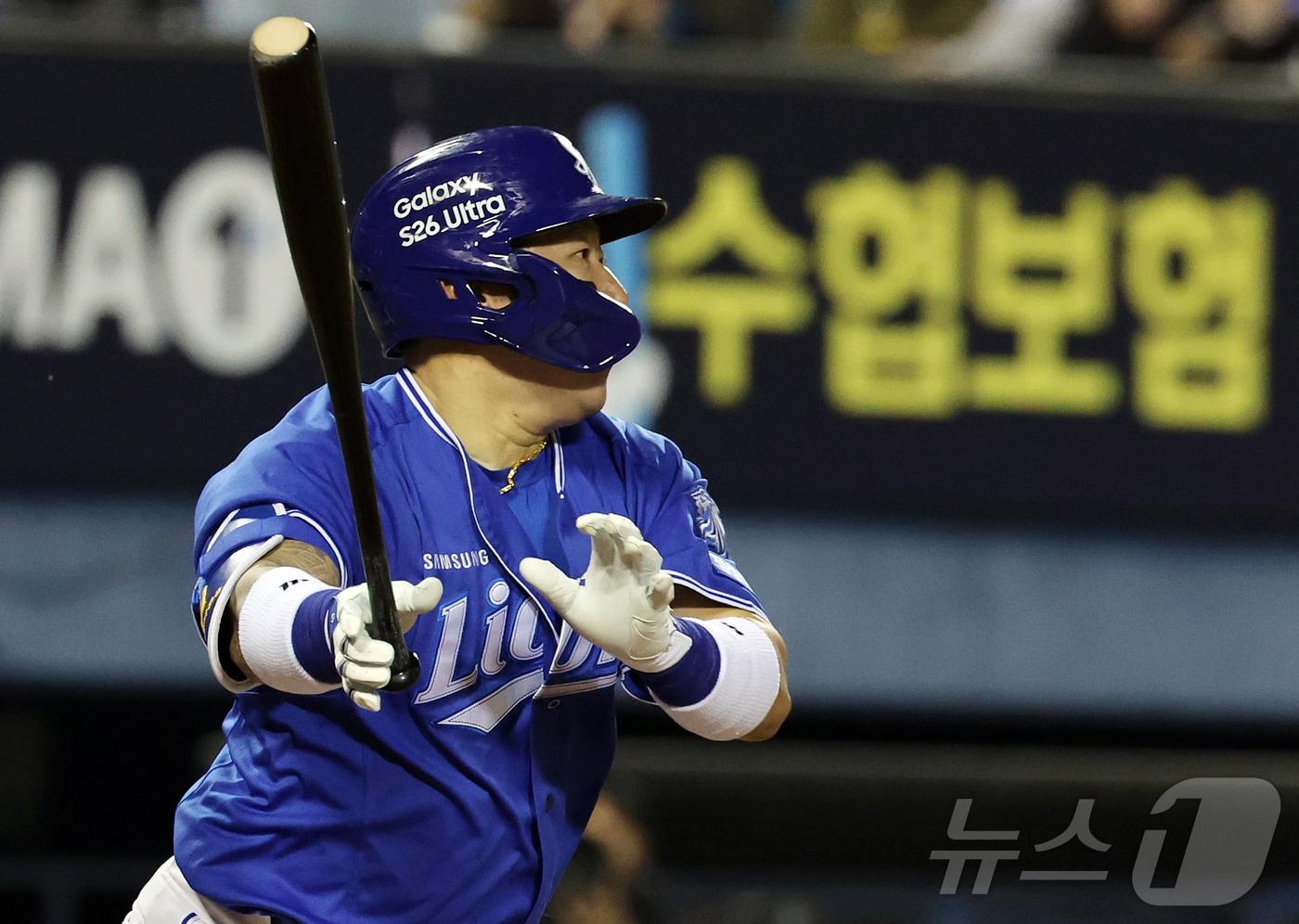 본문 이미지 - 삼성 라이온즈 지명타자 최형우. 2026.4.28 ⓒ 뉴스1 김진환 기자