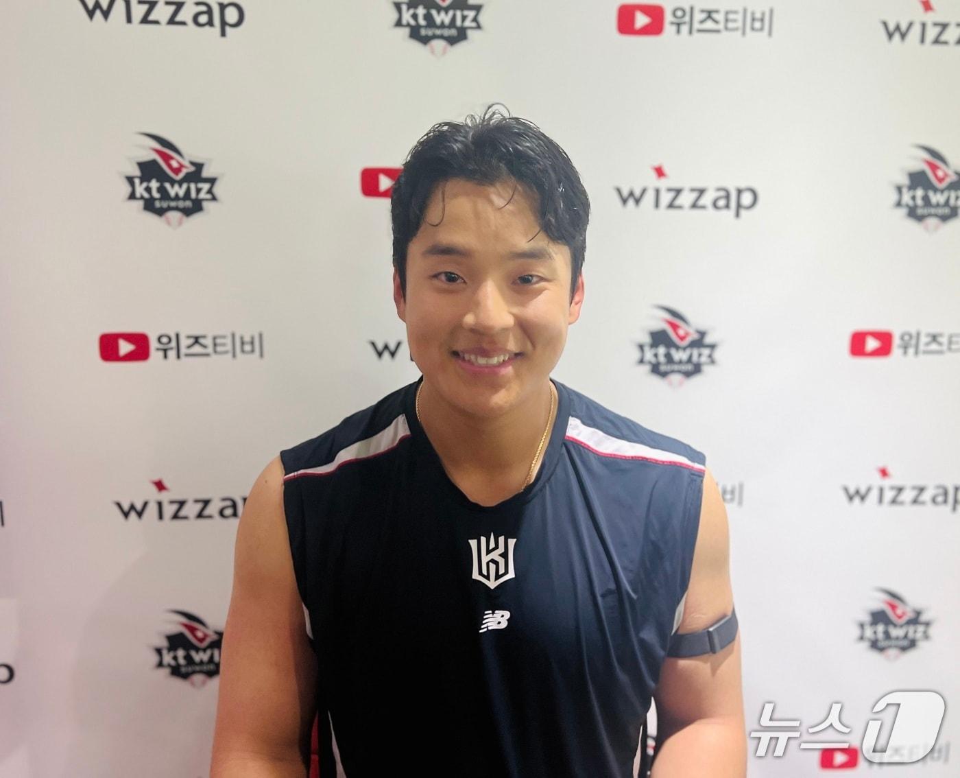 본문 이미지 - KT 위즈 강민성. 2026.4.28 ⓒ 뉴스1 이상철 기자