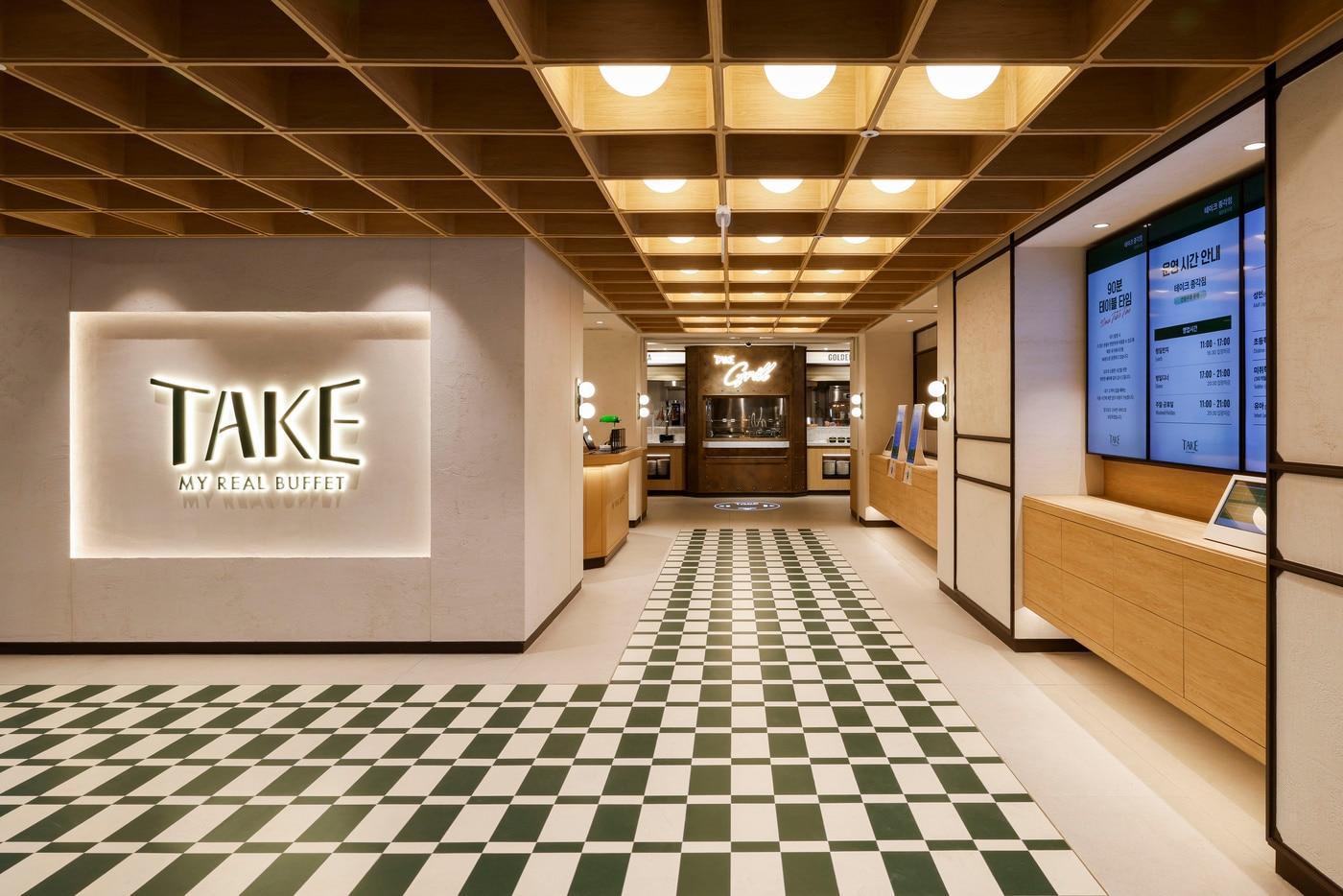 본문 이미지 - 아워홈 새 뷔페 브랜드 '테이크' 전경.(아워홈 제공)