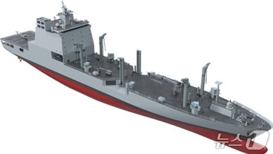 본문 이미지 - 군수지원함(AOE-Ⅱ) 2차 형상. (방위사업청 제공)