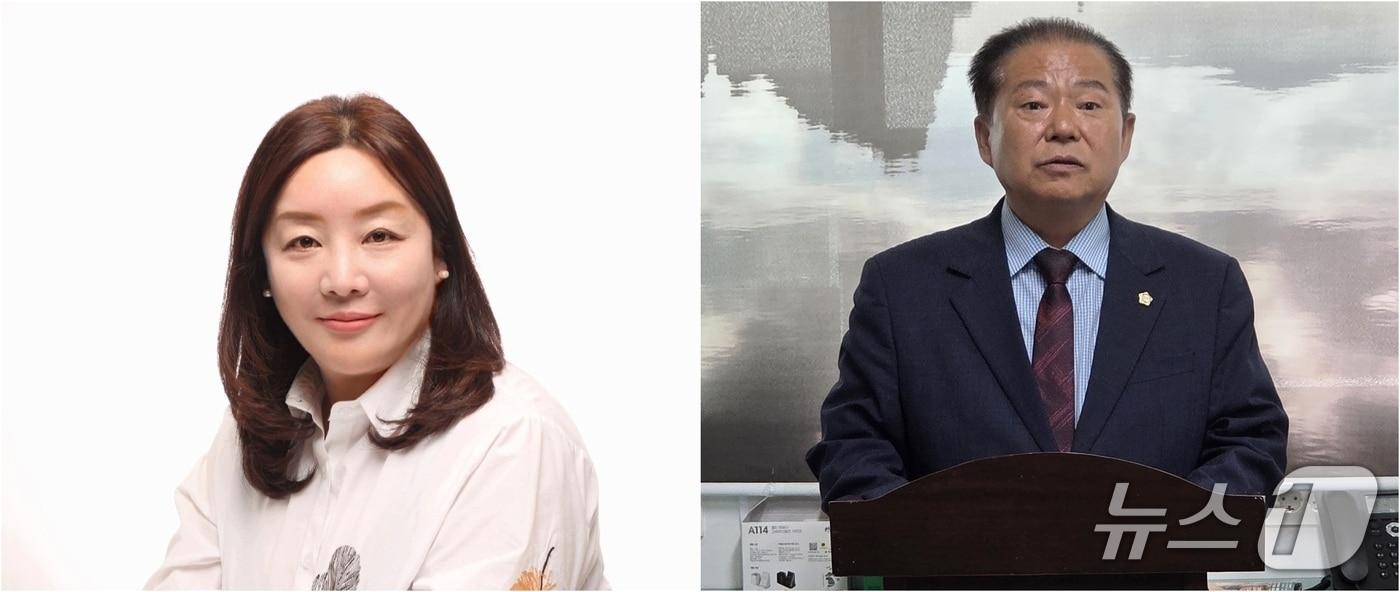 본문 이미지 - 국민의힘에서 탈당한 전혜란 전 단양군 학부모연합회장과  김영길 단양군의회 부의장(전혜란·김영길 제공.재판매 및 DB금지) 