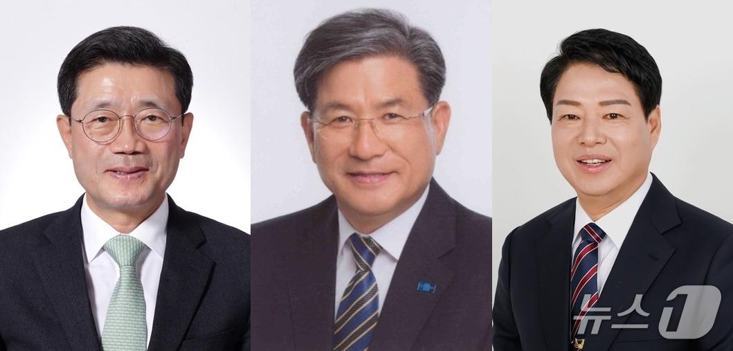 본문 이미지 - 정인화(68) 민주당 예비후보 박필순(65) 조국혁신당 예비후보 박성현 (60)무소속 예비후보(왼쪽부터) 