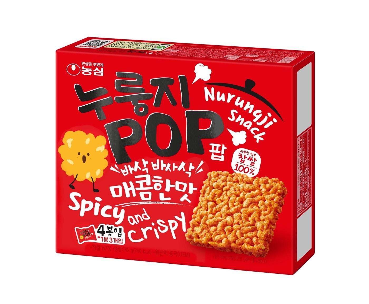 본문 이미지 - 농심 스낵 누룽지팝 매콤한맛.(농심 제공)
