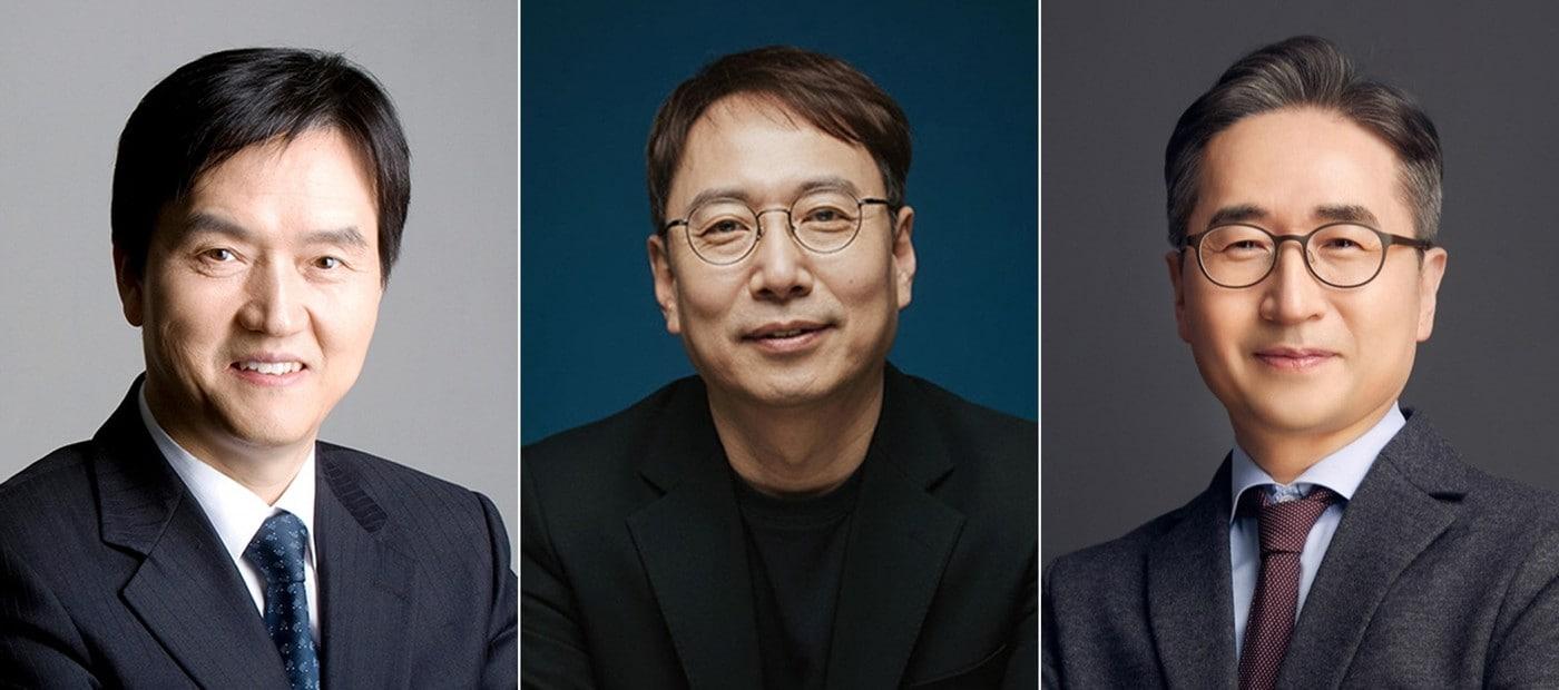 본문 이미지 - 2026년도 자랑스러운 서울공대 동문상 수상자인 윤세한 해안종합건축사사무소 대표, 송창록 SK에코플랜트 머티리얼즈 사장, 장덕현 삼성전기 사장. (서울대 공대 제공)