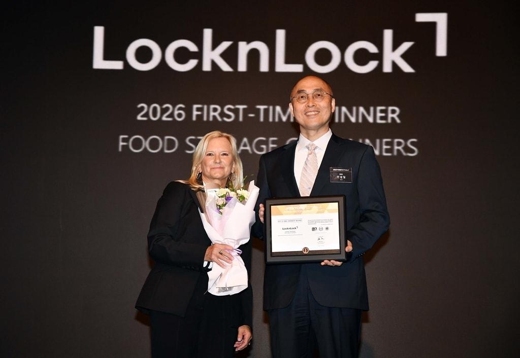 본문 이미지 - 생활용품 기업 락앤락은 2026 뉴욕페스티벌 대한민국-국가브랜드대상(NYF K-NBA)에서 밀폐용기 부문 1위를 수상했다고 3일 밝혔다.(락앤락 제공)