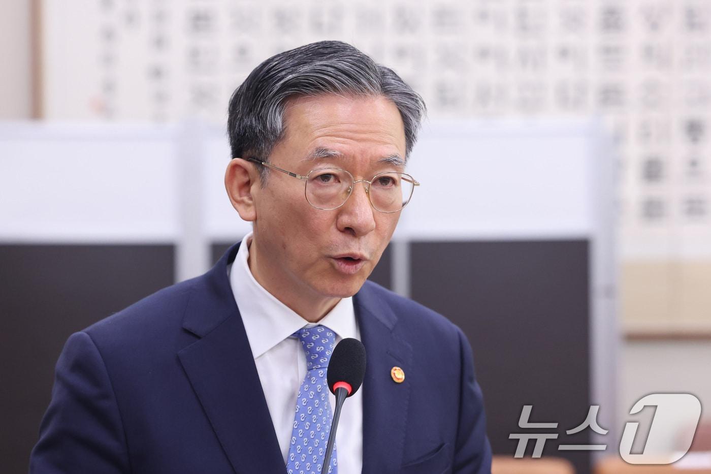 본문 이미지 - 정성호 법무부 장관 2026.4.3 ⓒ 뉴스1 신웅수 기자