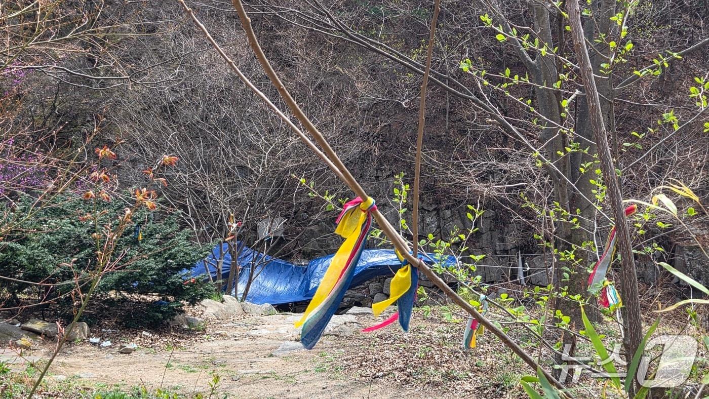 본문 이미지 - 대구 동구 팔공산 도학동의 기도터 모습.2026.4.3 ⓒ 뉴스1 이성덕 기자