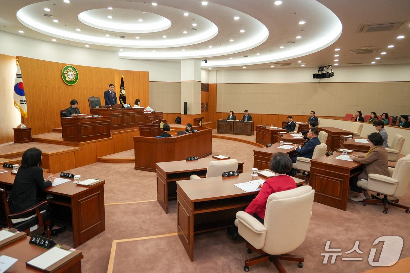 본문 이미지 - 울산 북구의회는 3일 본회의장에서 제8대 마지막 회기인 제230회 임시회 본회의를 열고 있다.(제공. 재판매 및 DB금지)/뉴스1