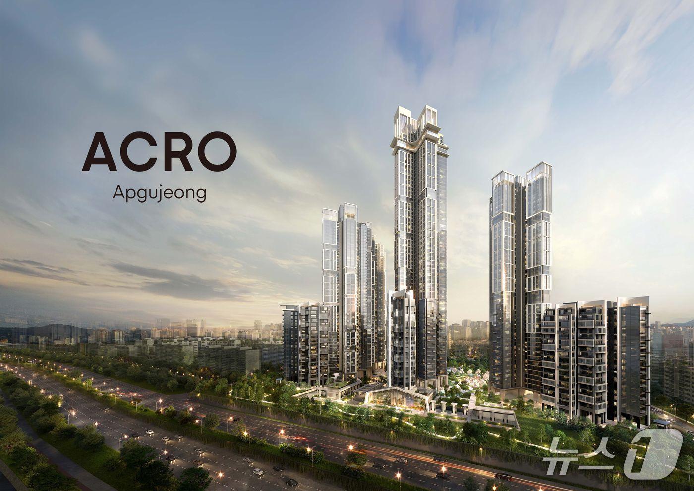 본문 이미지 - 아크로 압구정 단지 투시도.(DL이앤씨 제공) 