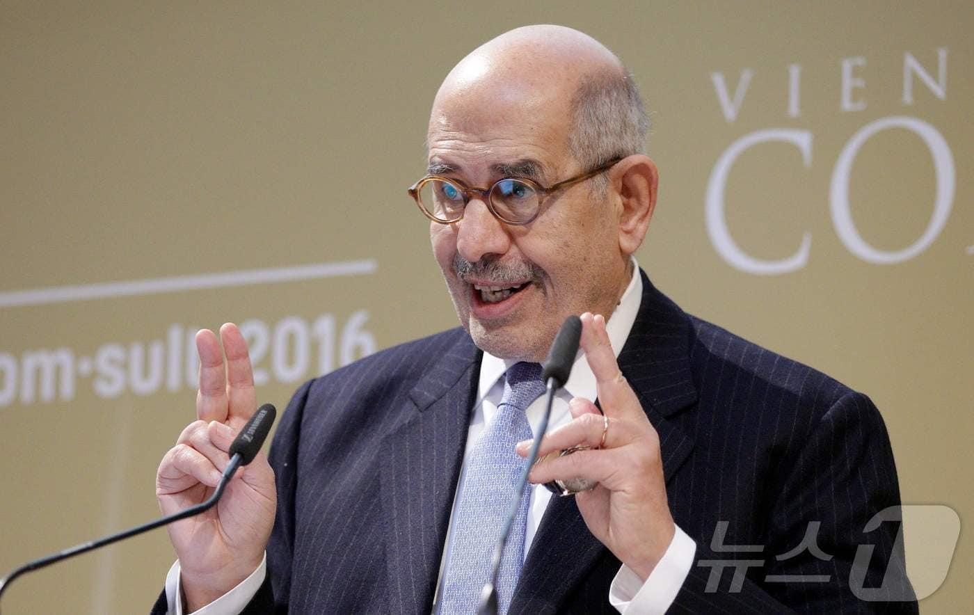 본문 이미지 - 모하메드 엘바라데이 전 국제원자력기구(IAEA) 사무총장. 2016.01.19 ⓒ AFP=뉴스1