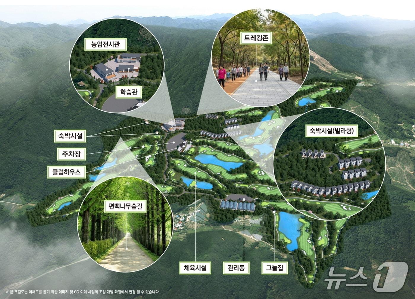 본문 이미지 - 영동군 추풍령면 일대에  조성하는 농어촌관광휴양단지 조감도 (영동군 제공. 재판매 및 DB금지)