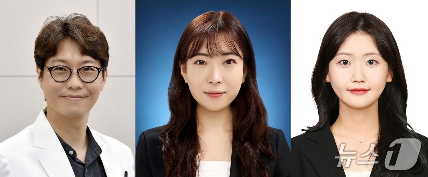본문 이미지 - 왼쪽부터 화순전남대병원 박혁진 교수, 이누리 교수, 김유진 학생.(화순전남대병원 제공. 재판매 및 DB 금지) 2026.4.6