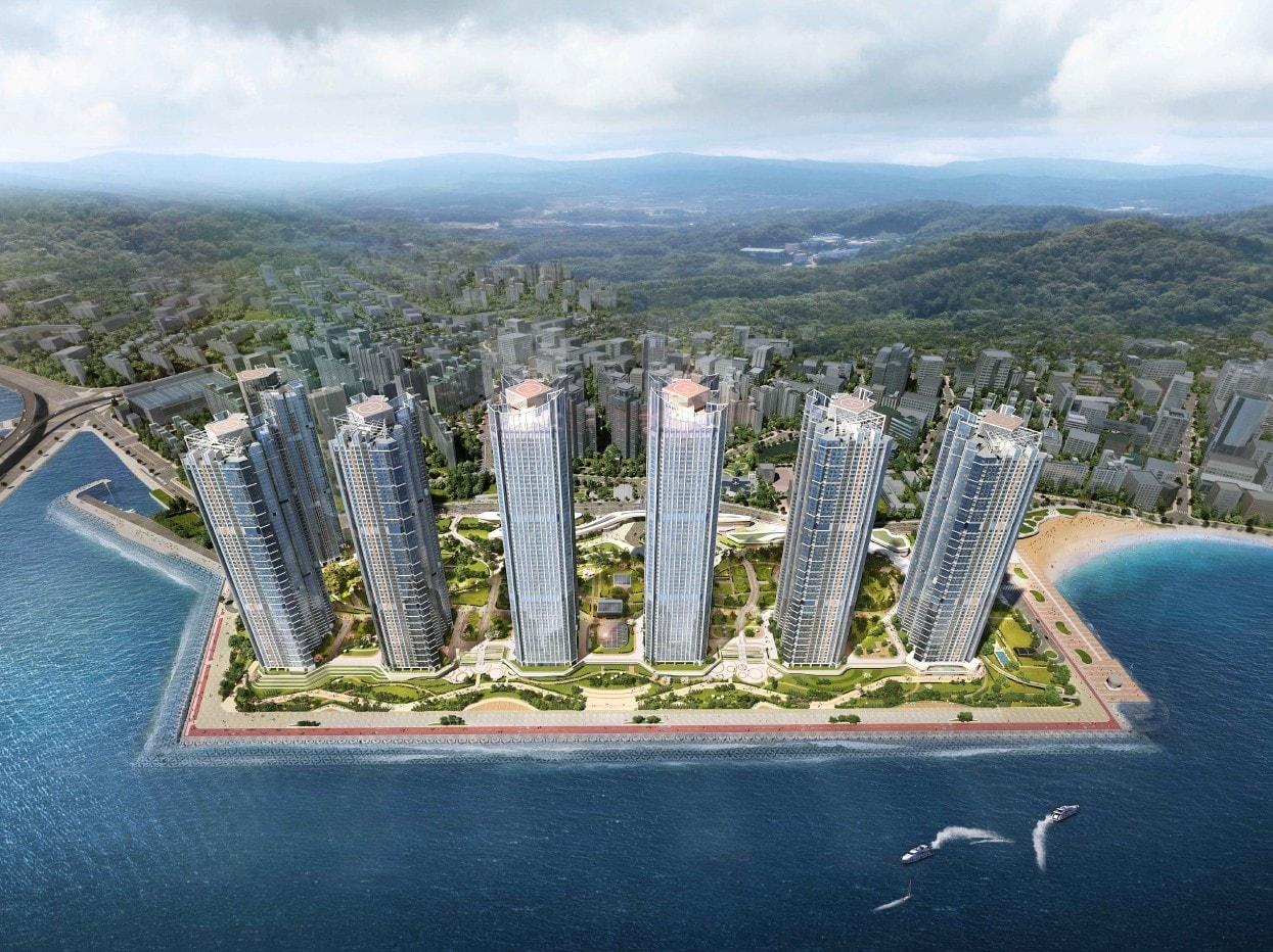 본문 이미지 - 부산 수영구 남천 삼익비치 재건축 조감도(한미글로벌 제공) 