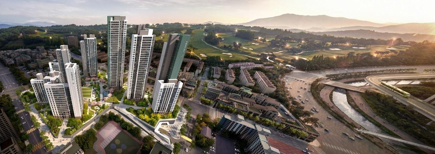 본문 이미지 - 대우건설 용인 기흥역 푸르지오 마스터피스 조감도.(대우건설 제공)뉴스1ⓒ news1